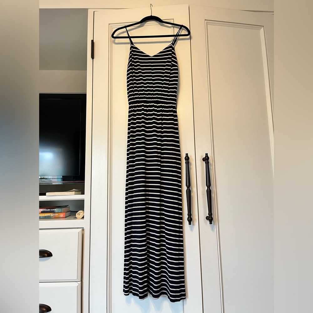 Gap Navy White Stripe Maxi XS